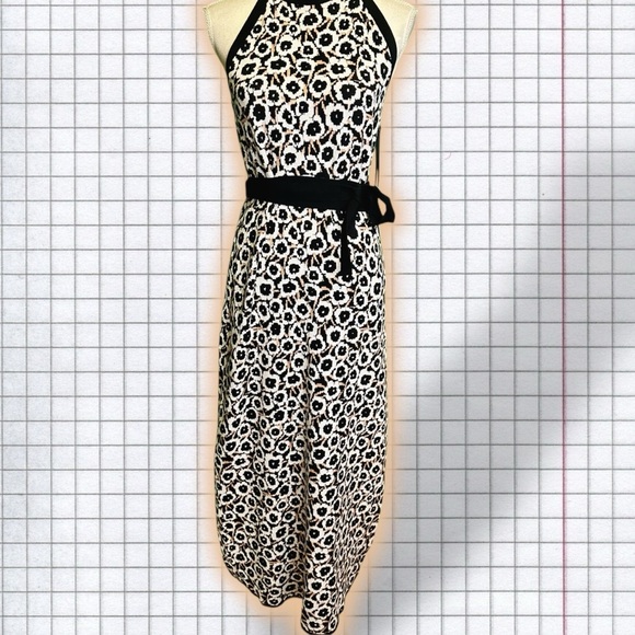 NWT Diane von Furstenberg for Target ‘Halter Tie-Neck Neutral Poppy Dress’ Sz L - Picture 3 of 16